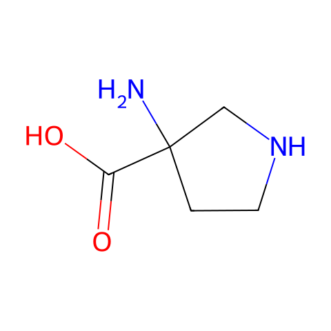 3-Aminopyrrolidine-3-carboxylic acid结构图