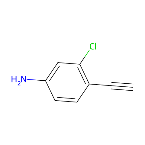 3-Chloro-4-ethynylaniline结构图