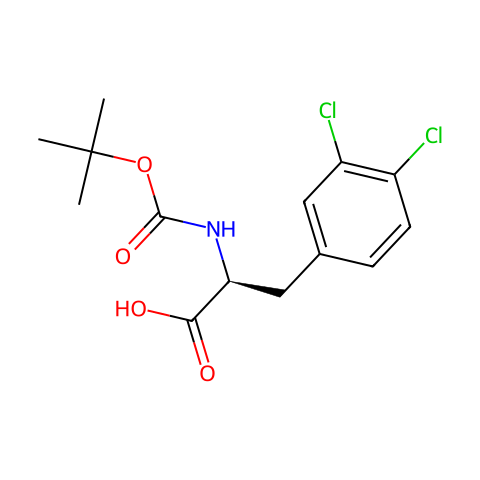 BOC-L-3,4-二氯苯丙氨酸结构图