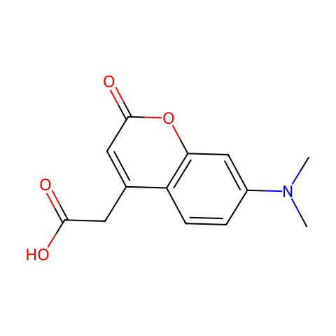 7-二甲氨基香豆素-4-乙酸结构图