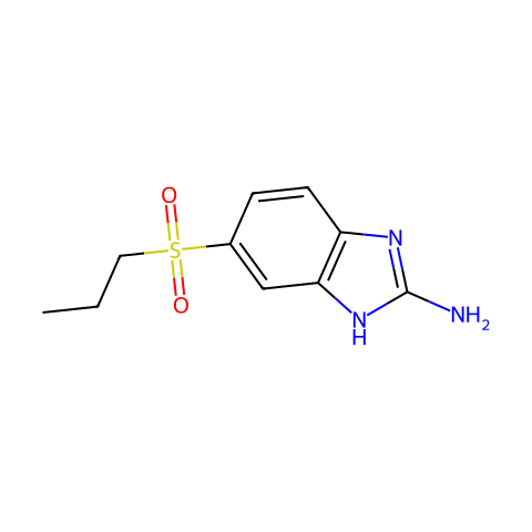 2-氨基-5-正丙基磺酰苯并咪唑结构图