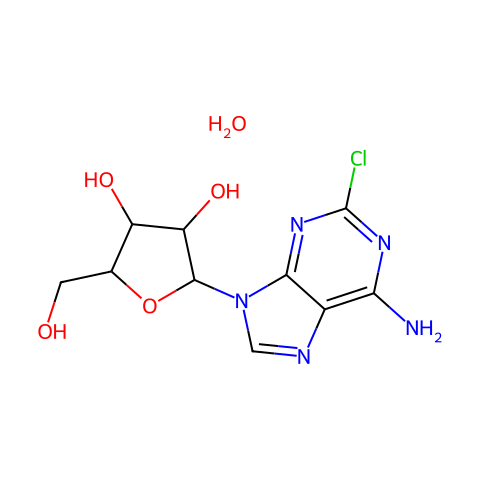 2-氯腺苷半水合物结构图