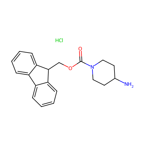 1-FMOC-4-氨基哌啶盐酸盐结构图