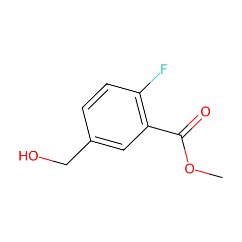 4-Fluoro-3-(methoxycarbonyl)benzyl alcohol, [4-Fluoro-3-(methoxycarbonyl)phenyl]methanol结构图