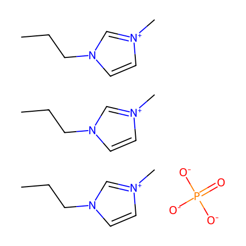 1-甲基-3-丙基咪唑鎓磷酸盐结构图
