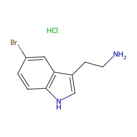 5-溴β－吲哚基乙胺.盐酸盐结构图