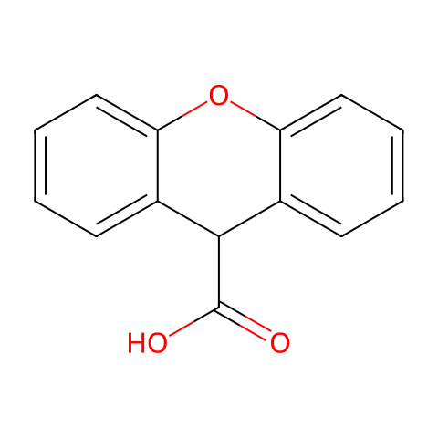 呫吨-9-羧酸结构图