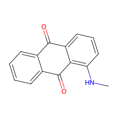 1-(甲氨基)蒽醌结构图