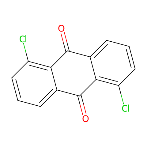 1,5-二氯蒽醌结构图