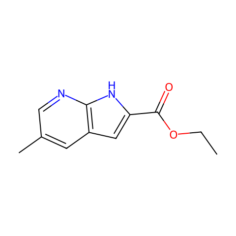 1H-Pyrrolo[2,3-b]pyridine-2-carboxylicacid,5-methyl-,ethylester(9CI)结构图