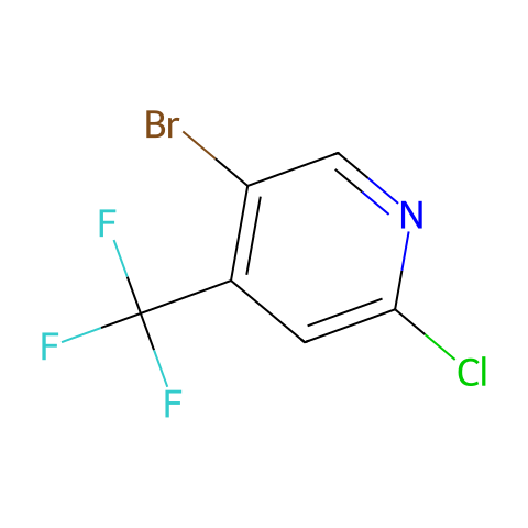 5-溴-2-氯-4-(三氟甲基)吡啶结构图