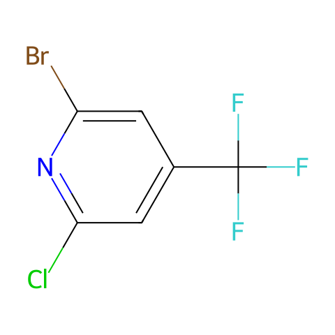2-溴-6-氯-4-(三氟甲基)吡啶结构图