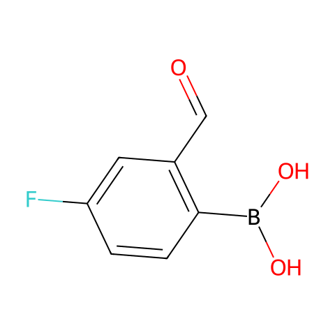 4-氟-2-甲酰基苯硼酸 (含不同量的酸酐)结构图