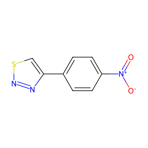 4-(4-硝基苯基)-1,2,3-噻二唑结构图
