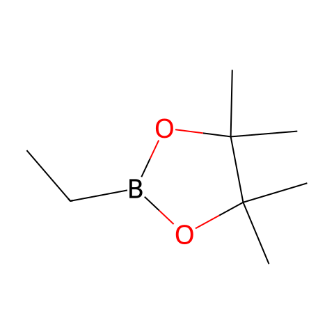 2-乙基-4,4,5,5-四甲基-1,3,2-二氧环戊硼烷结构图