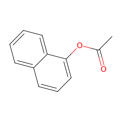 乙酸-α-萘酯结构图