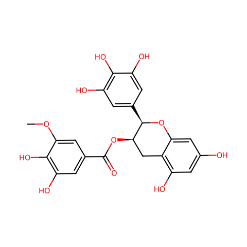 表没食子儿茶素3-O-(3''-O-甲基)没食子酸酯结构图
