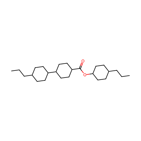 反,反-4'-丙基双环己基-4-甲酸-反-4-丙基环己酯结构图