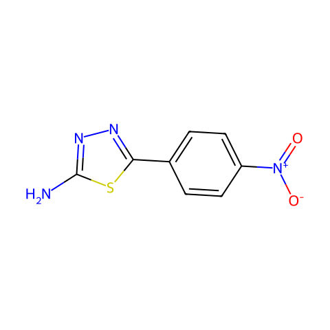 2-氨基-5-(4-硝基苯基)-1,3,4-噻二唑结构图