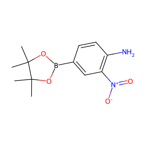 2-硝基-4-(4,4,5,5-四甲基-1,3,2-二氧杂戊硼烷-2-基)苯胺结构图