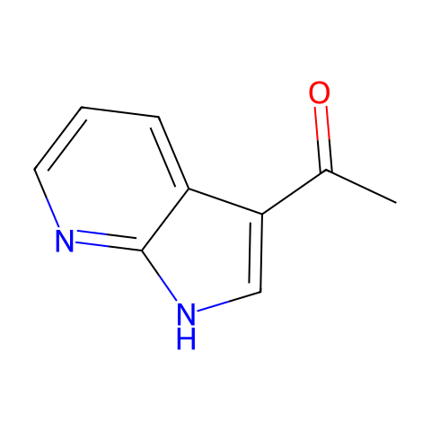 3-乙酰基-7(1H)-氮杂吲哚结构图