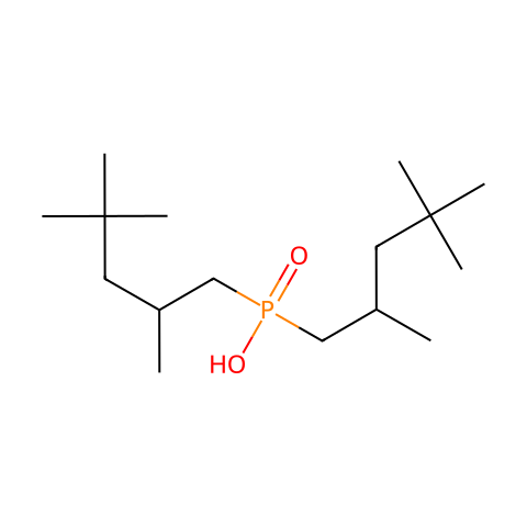 双(2,4,4-三甲基戊基)膦酸结构图