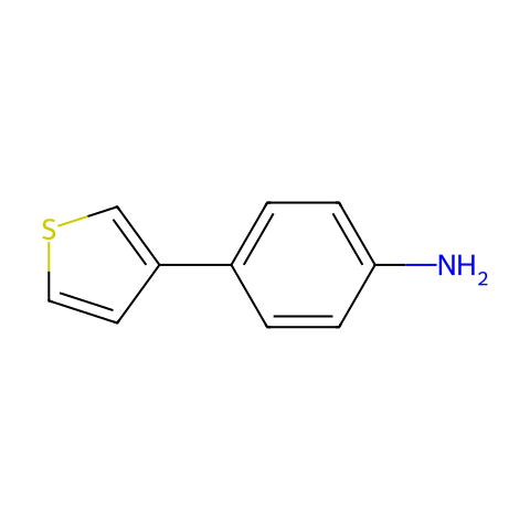 4-(噻吩-3-基)苯胺结构图