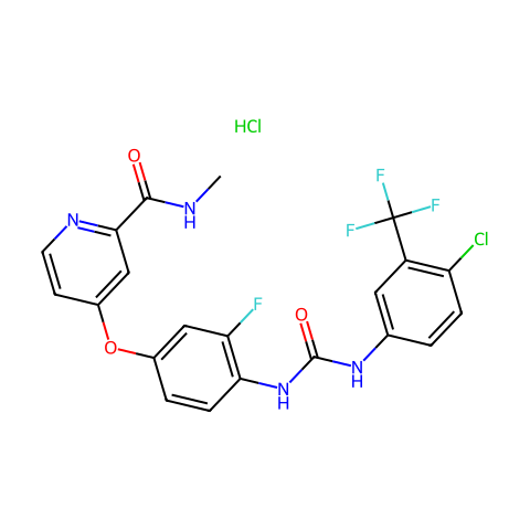 Regorafenib (Hydrochloride)结构图