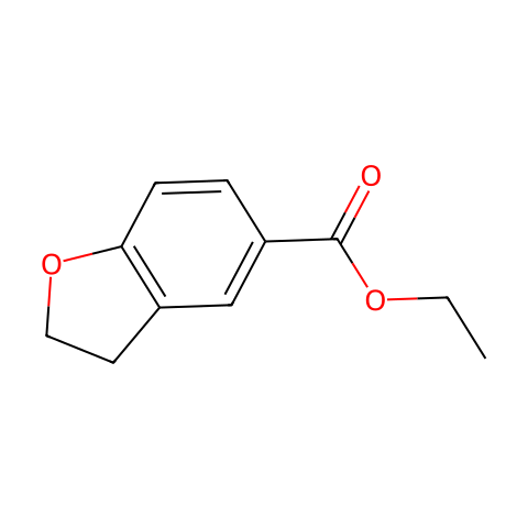 5-Benzofurancarboxylic acid, 2,3-dihydro-, ethyl ester结构图