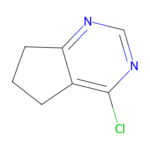 4-氯-6,7-二氢-5H-环戊并嘧啶结构图