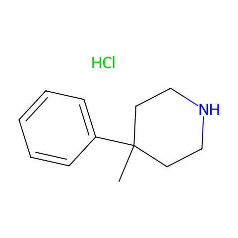 4-甲基-4-苯基哌啶盐酸盐结构图