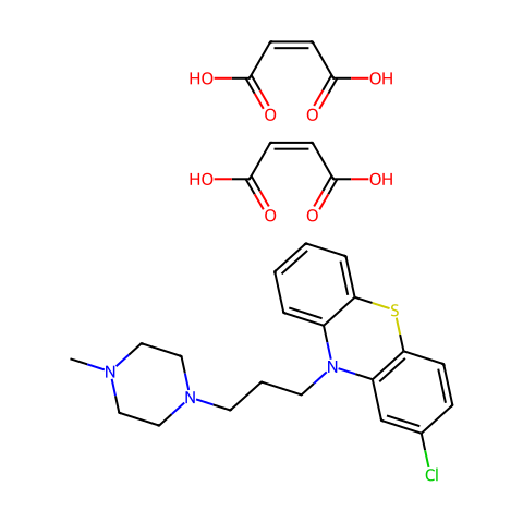 丙氯拉嗪马来酸氢盐结构图