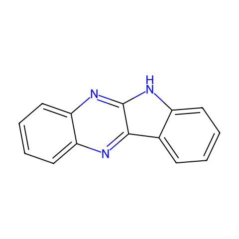 5H-吲哚并[2,3-B]喹喔啉结构图