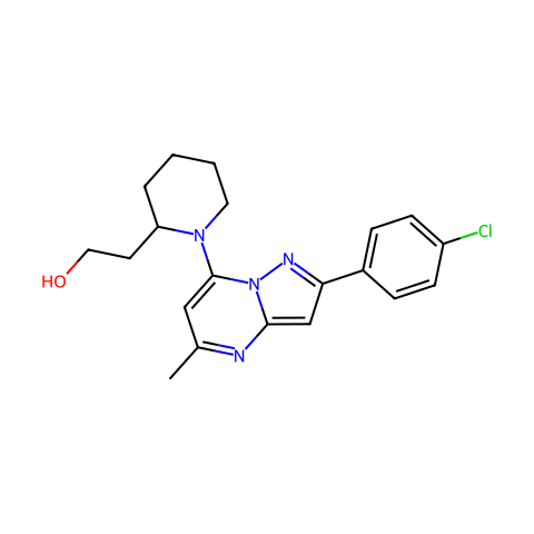 2-(1-(2-(4-chlorophenyl)-5-Methylpyrazolo[1,5-a]pyriMidin-7-yl)piperidin-2-yl)ethanol结构图