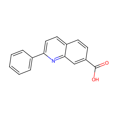 2-phenylquinoline-7-carboxylic acid结构图