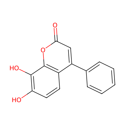7,8-二羟基-4-苯基香豆素结构图