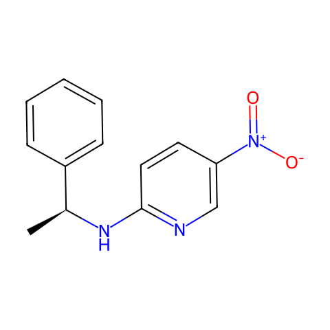 (S)-(-)-2-(α-甲基苄氨基)-5-硝基吡啶结构图