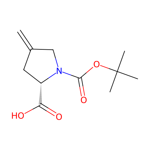 N-Boc-4-亚甲基-L-脯氨酸结构图