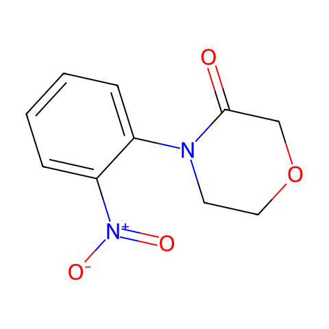 4-(2-nitrophenyl)Morpholin-3-one结构图