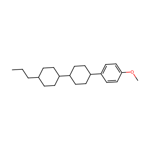 (反式,反式)-4-(4-甲氧基苯基)-4'-丙基-1,1'-联(环己烷)结构图