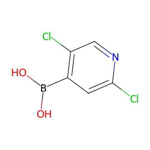 2,5-二氯吡啶-4-硼酸(含有数量不等的酸酐)结构图
