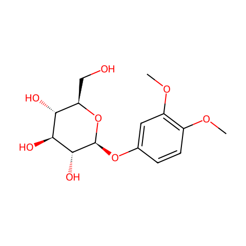 beta-D-葡萄糖苷-3,4-二甲氧基苯酯结构图