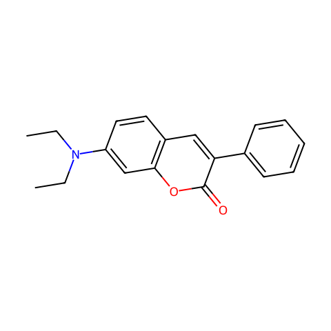 7-(二乙基氨)-3-苯基香豆素结构图