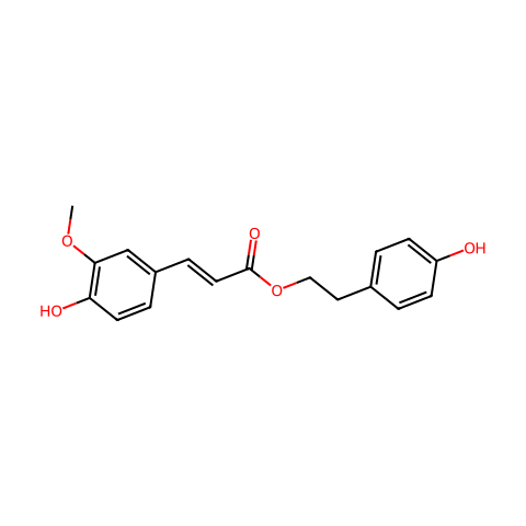 p-Hydroxyphenethyl trans-ferulate结构图