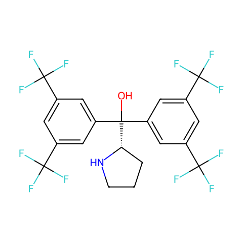 （S）-α，α-双[3,5-双（三氟甲基）苯基]-2-吡咯烷甲醇结构图