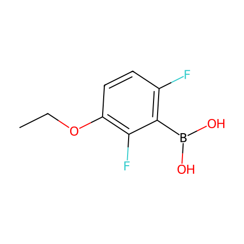 2,6-二氟-3-乙氧基苯硼酸(含有数量不等的酸酐)结构图