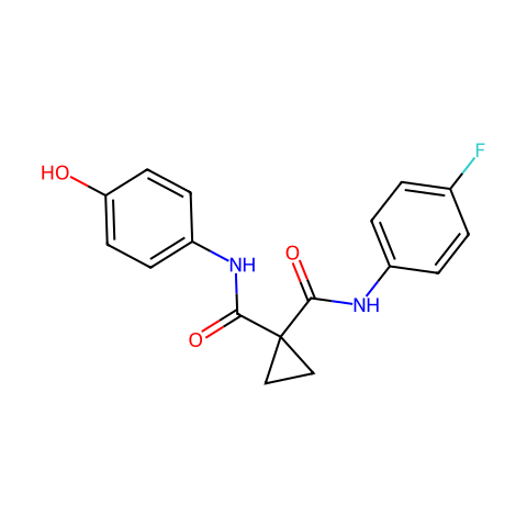 N-(4-fluorophenyl)-N-(4-hydroxyphenyl)cyclopropane-1,1-dicarboxamide结构图