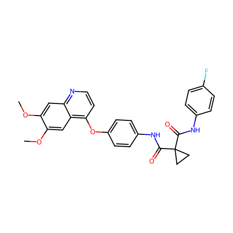 Cabozantinib (XL184, BMS-907351)结构图