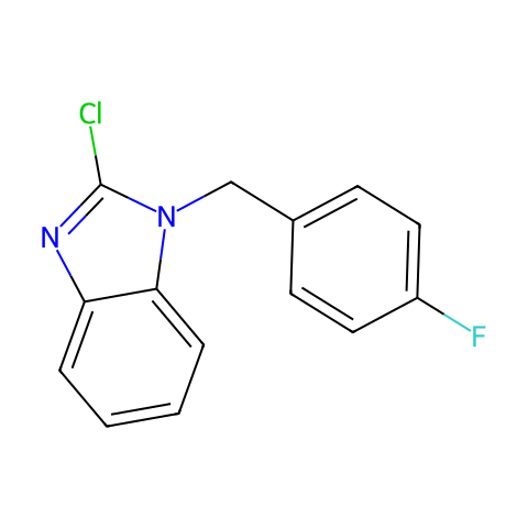 1-(4-氟苄基)-2-氯苯并咪唑结构图