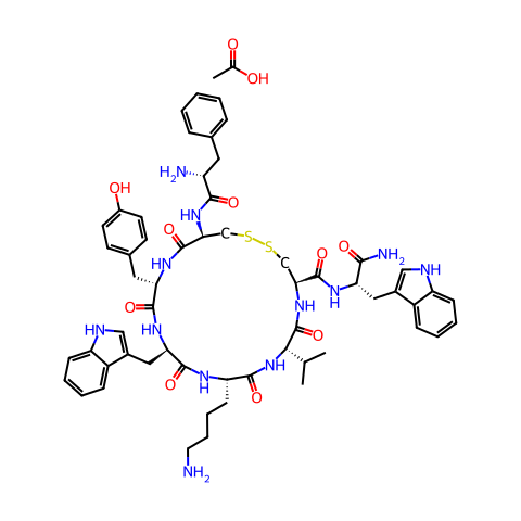 Vapreotide (acetate)结构图